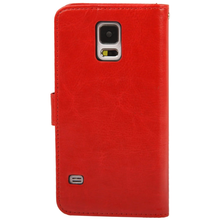 Crazy Horse Texture Horizontal Flip Leather Case with Credit Card Slots & Holder for Galaxy S5 / G900