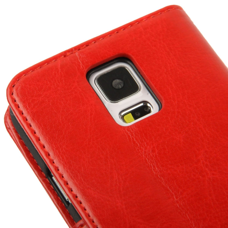 Crazy Horse Texture Horizontal Flip Leather Case with Credit Card Slots & Holder for Galaxy S5 / G900