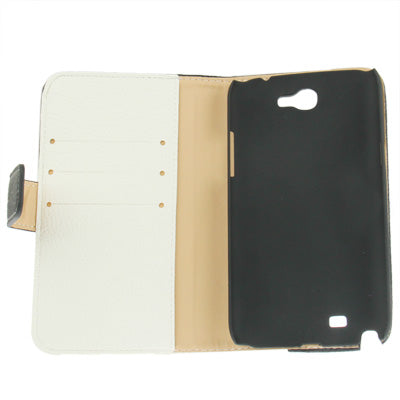 2-Color Left and Right Open Leather Case with Credit Card Slots & Holder for Galaxy Note II / N7100