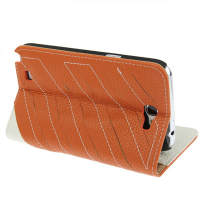 2-Color Left and Right Open Leather Case with Credit Card Slots & Holder for Galaxy Note II / N7100
