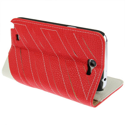 2-Color Left and Right Open Leather Case with Credit Card Slots & Holder for Galaxy Note II / N7100
