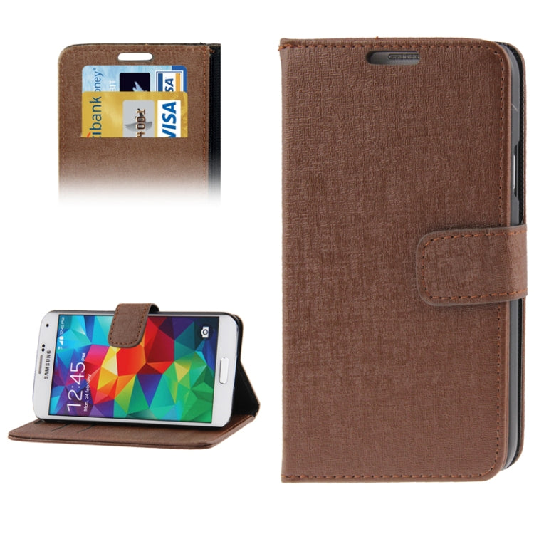 Oracle Texture Leather Case with Holder & Credit Card Slots for Galaxy S5 / G900