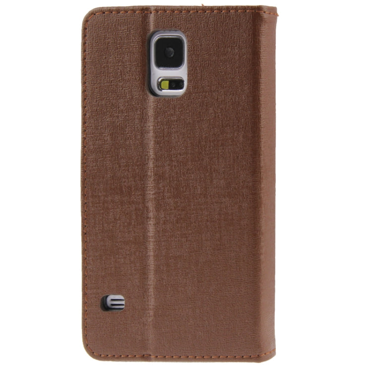 Oracle Texture Leather Case with Holder & Credit Card Slots for Galaxy S5 / G900