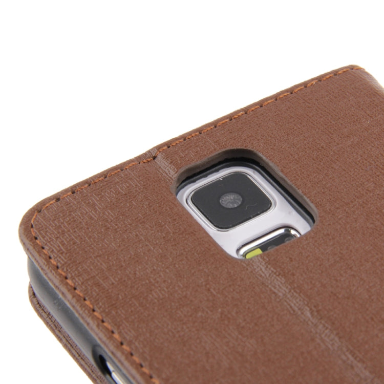 Oracle Texture Leather Case with Holder & Credit Card Slots for Galaxy S5 / G900