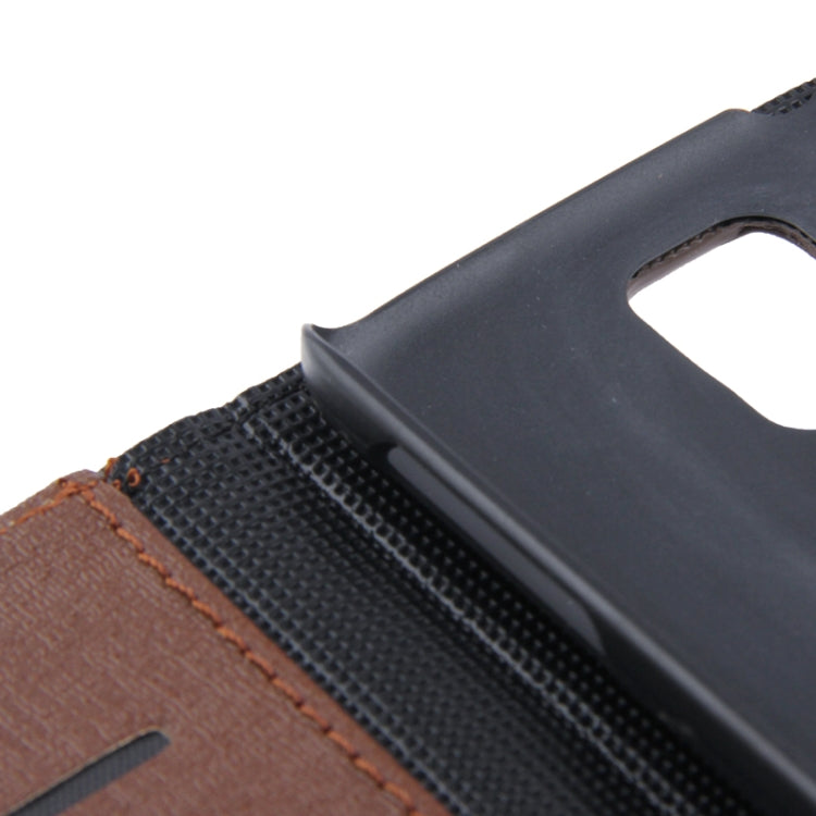 Oracle Texture Leather Case with Holder & Credit Card Slots for Galaxy S5 / G900