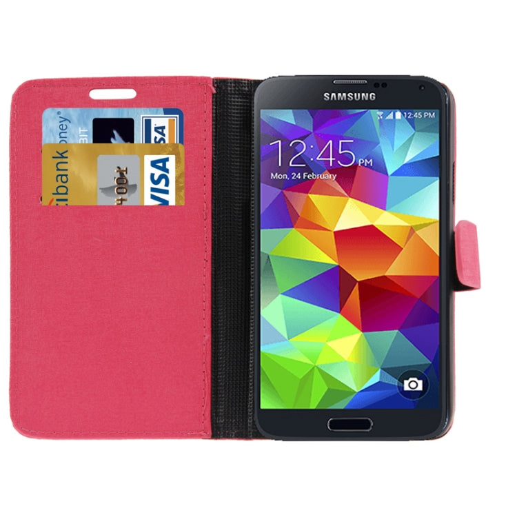 Oracle Texture Leather Case with Holder & Credit Card Slots for Galaxy S5 / G900