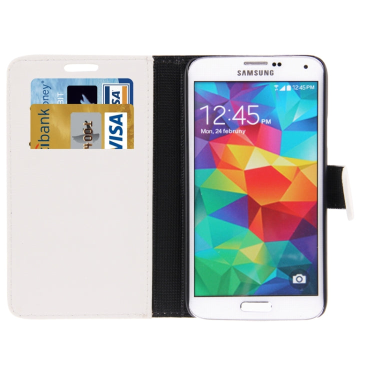 Oracle Texture Leather Case with Holder & Credit Card Slots for Galaxy S5 / G900