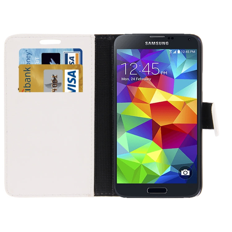 Oracle Texture Leather Case with Holder & Credit Card Slots for Galaxy S5 / G900