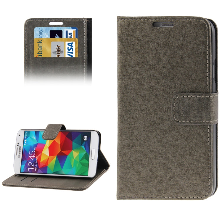 Oracle Texture Leather Case with Holder & Credit Card Slots for Galaxy S5 / G900