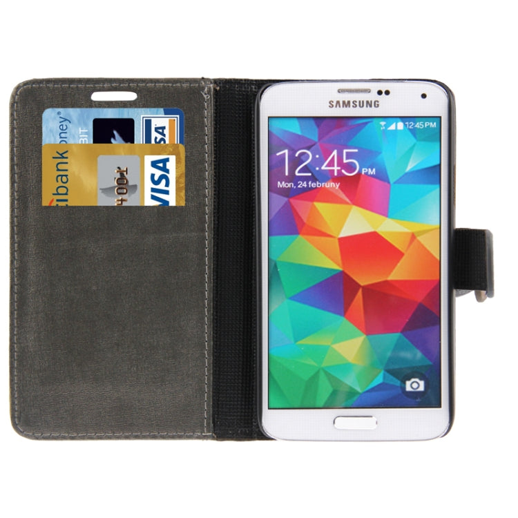 Oracle Texture Leather Case with Holder & Credit Card Slots for Galaxy S5 / G900
