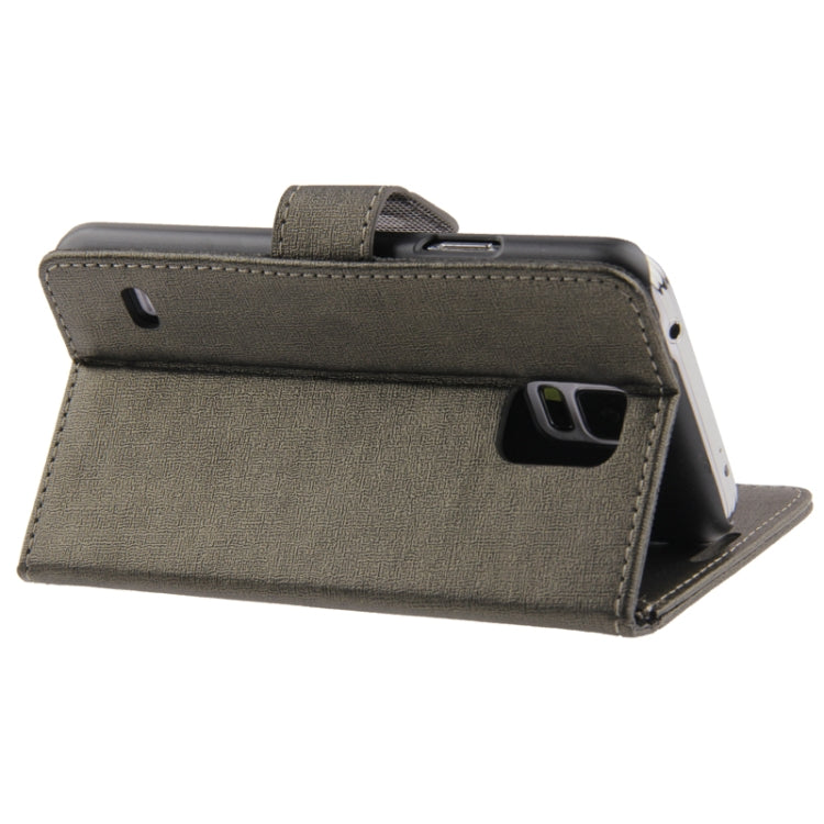 Oracle Texture Leather Case with Holder & Credit Card Slots for Galaxy S5 / G900