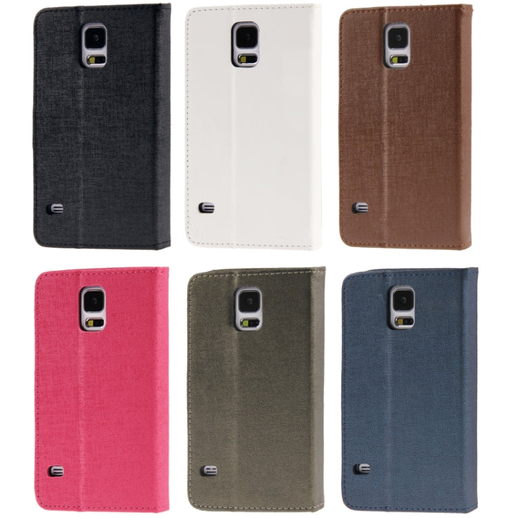 Oracle Texture Leather Case with Holder & Credit Card Slots for Galaxy S5 / G900