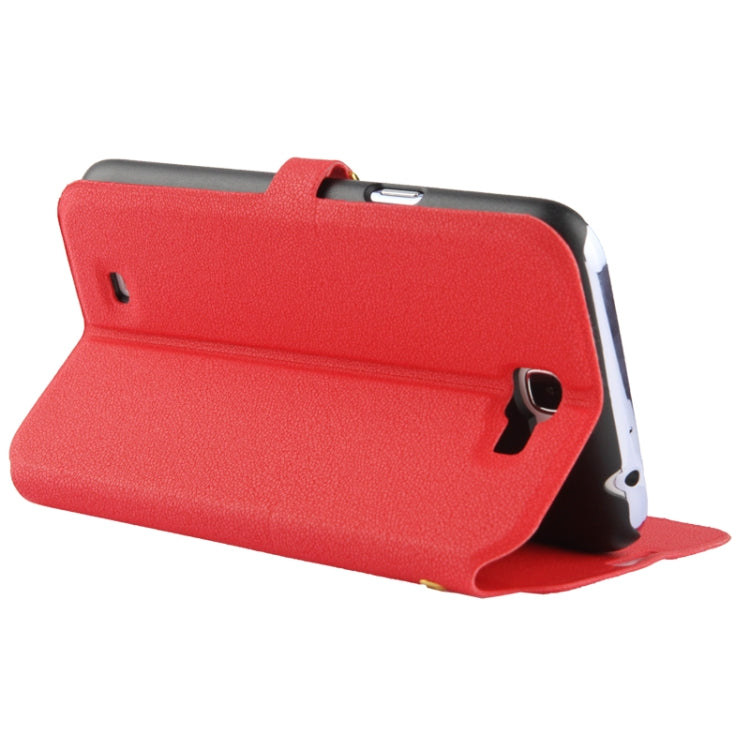 Gravel Texture Horizontal Flip Leather Case with Credit Card Slots & Holder for Galaxy Note II / N7100