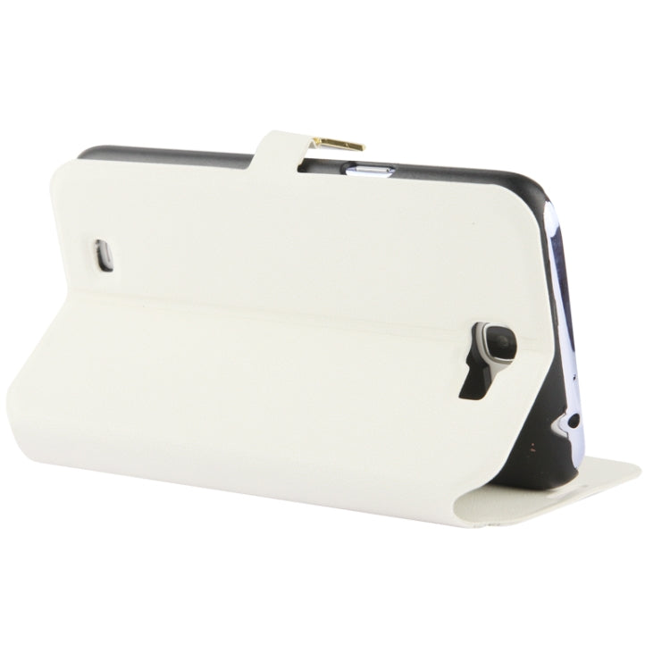 Gravel Texture Horizontal Flip Leather Case with Credit Card Slots & Holder for Galaxy Note II / N7100
