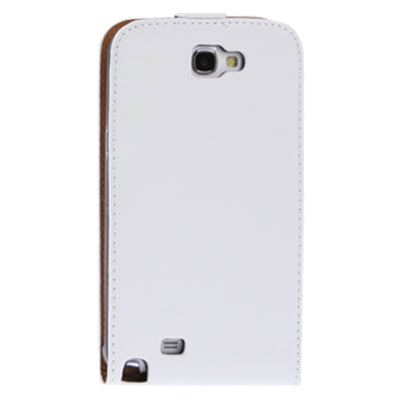 High Quality Vertical Flip Leather Case for Galaxy Note II / N7100(White)