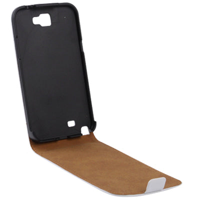 High Quality Vertical Flip Leather Case for Galaxy Note II / N7100(White)