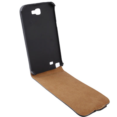 Cross Texture Vertical Flip Leather Case for for Galaxy Note II / N7100(Black)