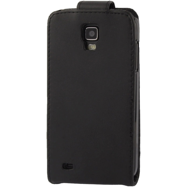 Vertical Flip Soft Leather Case for Galaxy S IV Active / i9295(Black)