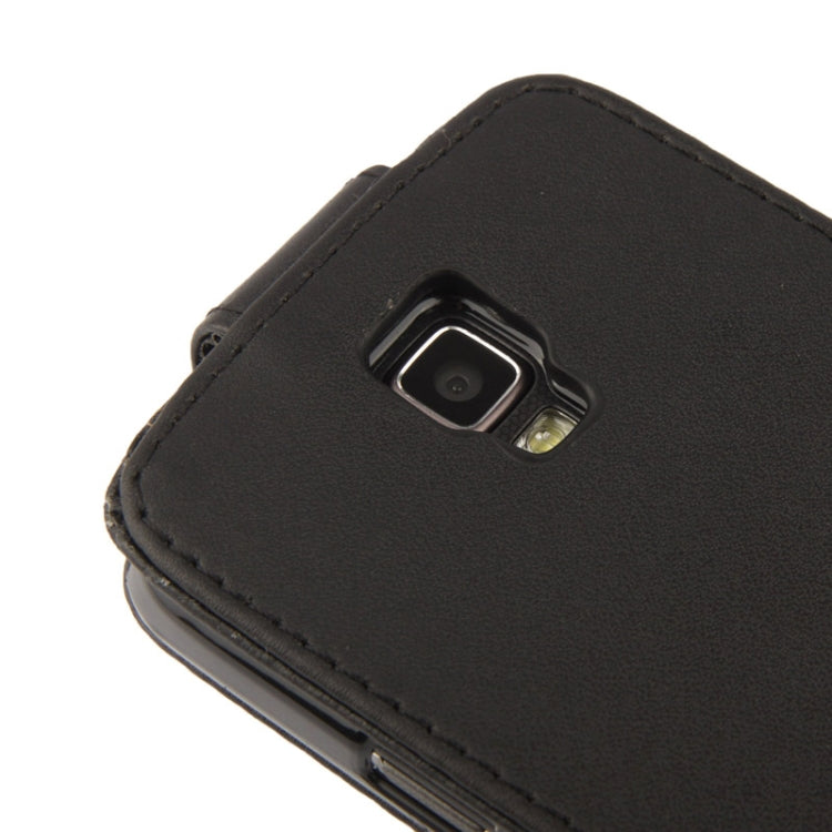 Vertical Flip Soft Leather Case for Galaxy S IV Active / i9295(Black)