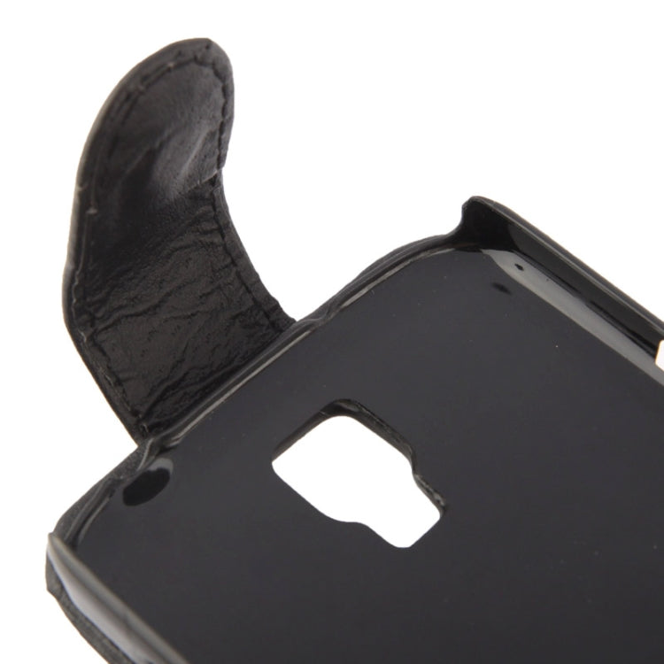Vertical Flip Soft Leather Case for Galaxy S IV Active / i9295(Black)