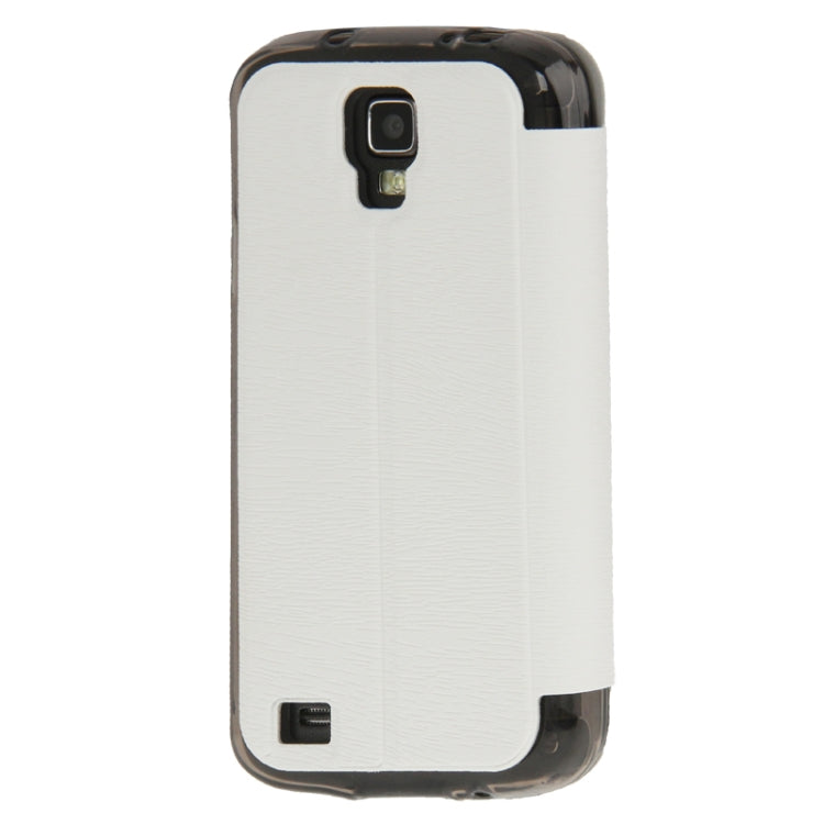 Wood Texture  Leather Case with Holder / Sleep / Wake-up Function / Credit Card Slot for Galaxy S IV Active / i9295(White)