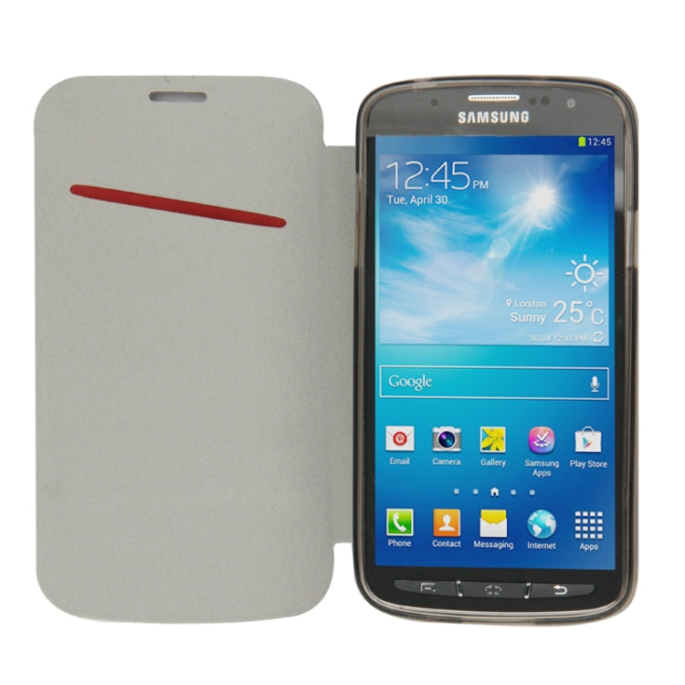 Wood Texture  Leather Case with Holder / Sleep / Wake-up Function / Credit Card Slot for Galaxy S IV Active / i9295(White)