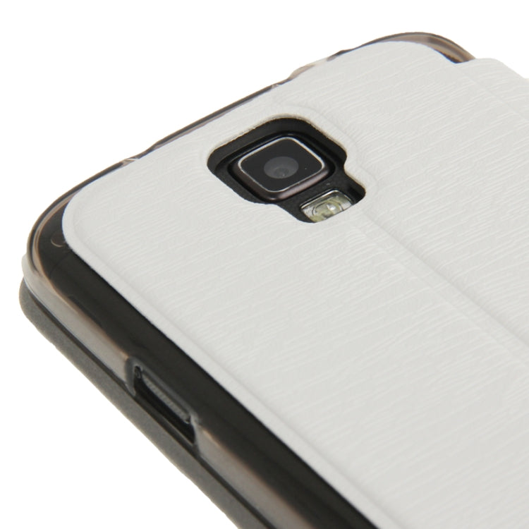 Wood Texture  Leather Case with Holder / Sleep / Wake-up Function / Credit Card Slot for Galaxy S IV Active / i9295(White)