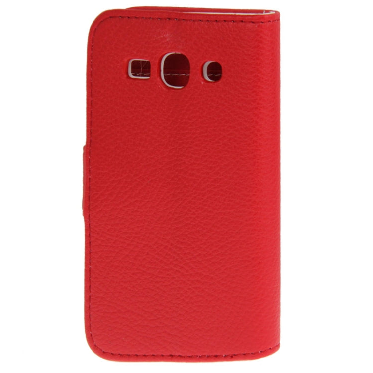 Litchi Texture Leather Case with Credit Card Slots & Holder for Galaxy Ace 3 / S7272
