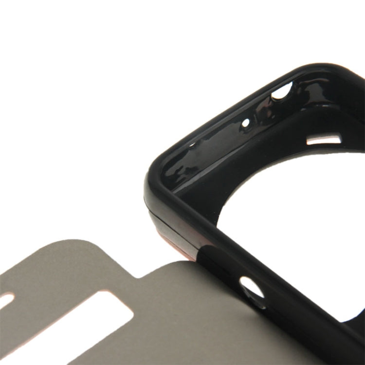 Silver Hairline Texture Horizontal Flip Leather Case with Call Display ID for Galaxy S IV Zoom / C1010