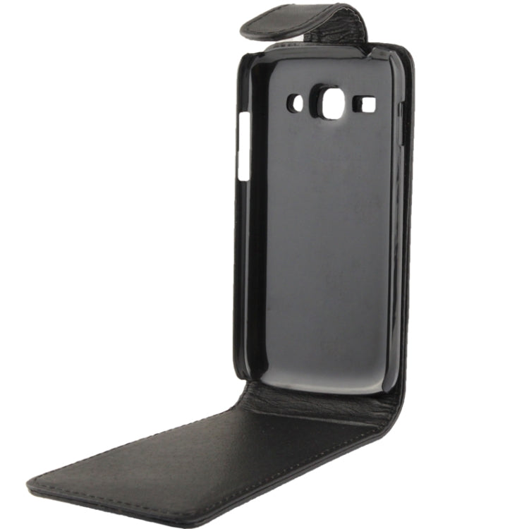 Vertical Flip Soft Leather Case for Galaxy Ace 3 / S7272(Black)