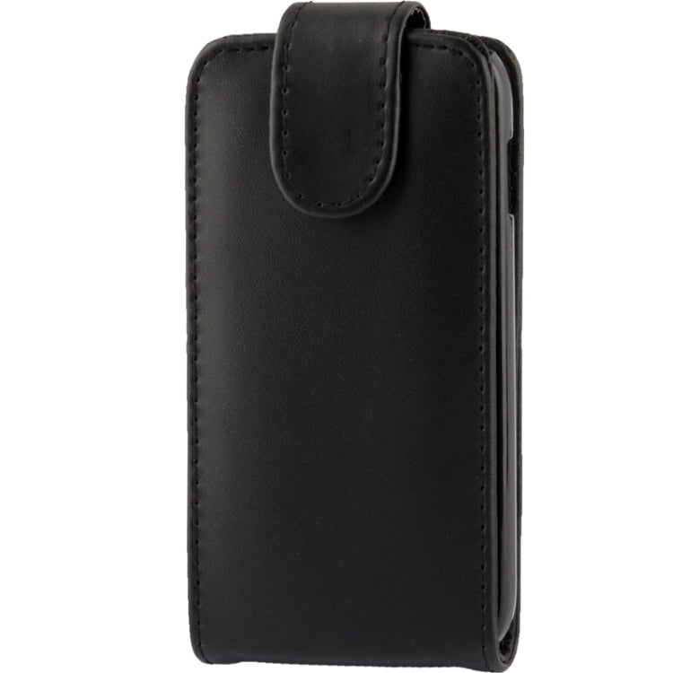 Vertical Flip Soft Leather Case for Galaxy Ace 3 / S7272(Black)