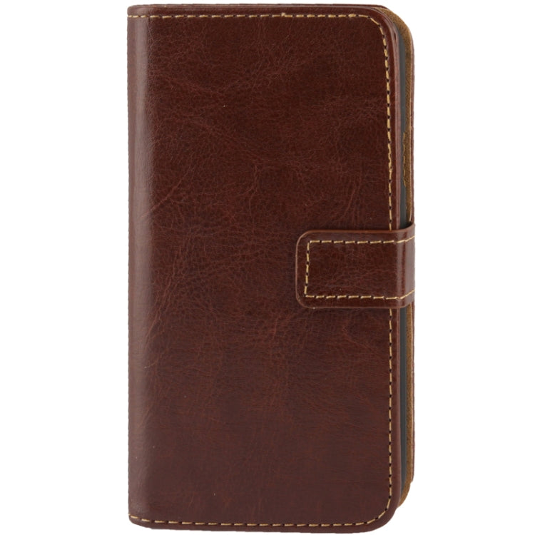 Fine Sheepskin Texture Flip Leather Case with Credit Card Slots & Holder for Galaxy S IV Active / i9295(Brown)