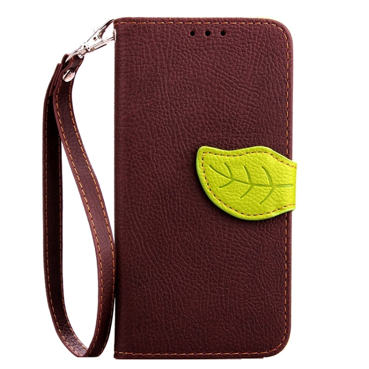 Leaf Magnetic Snap Litchi Texture Horizontal Flip Leather Case with Card Slots & Holder & Lanyard for Galaxy E7/ E7000