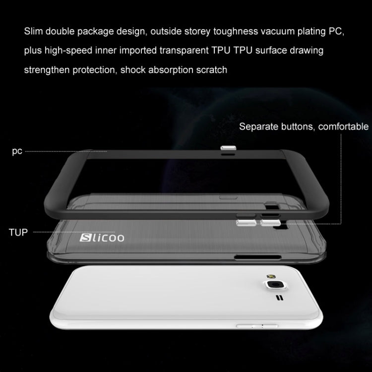 Slicoo Brushed Texture Electroplating Combination Case for Galaxy J1 / J100