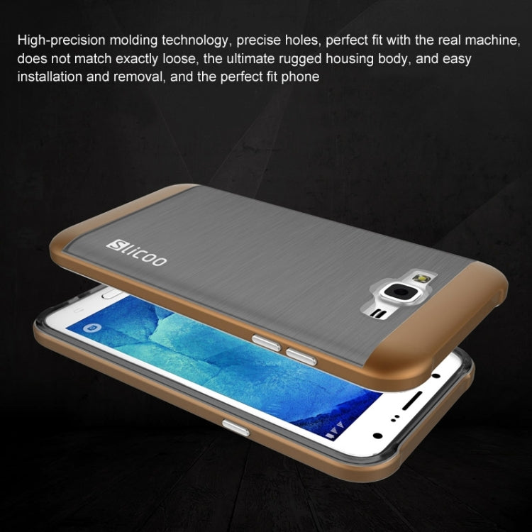 Slicoo Brushed Texture Electroplating Combination Case for Galaxy J1 / J100