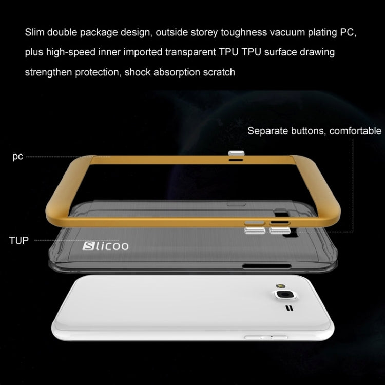 Slicoo Brushed Texture Electroplating Combination Case for Galaxy J1 / J100
