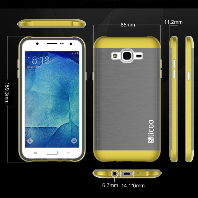 Slicoo Brushed Texture Electroplating Combination Case for Galaxy J1 / J100