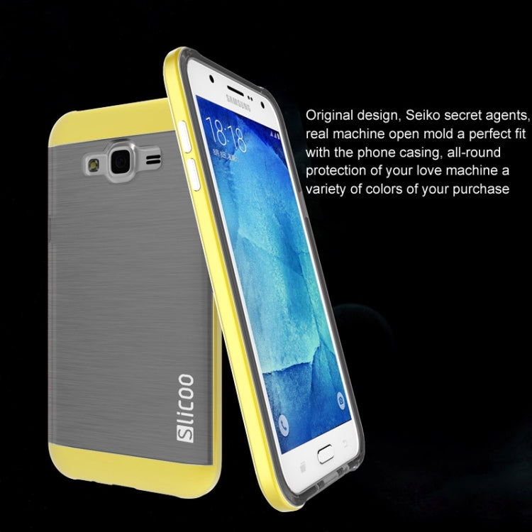 Slicoo Brushed Texture Electroplating Combination Case for Galaxy J1 / J100