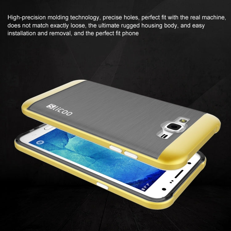 Slicoo Brushed Texture Electroplating Combination Case for Galaxy J1 / J100