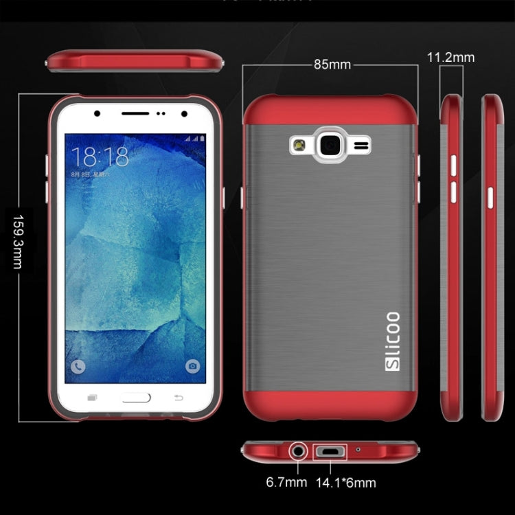 Slicoo Brushed Texture Electroplating Combination Case for Galaxy J1 / J100