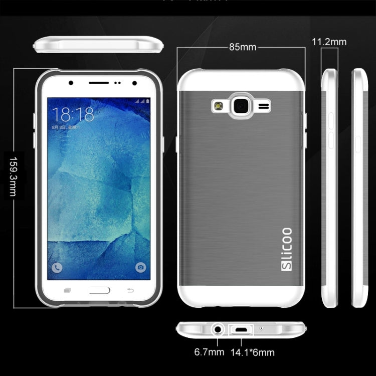 Slicoo Brushed Texture Electroplating Combination Case for Galaxy J1 / J100