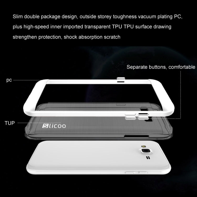 Slicoo Brushed Texture Electroplating Combination Case for Galaxy J1 / J100