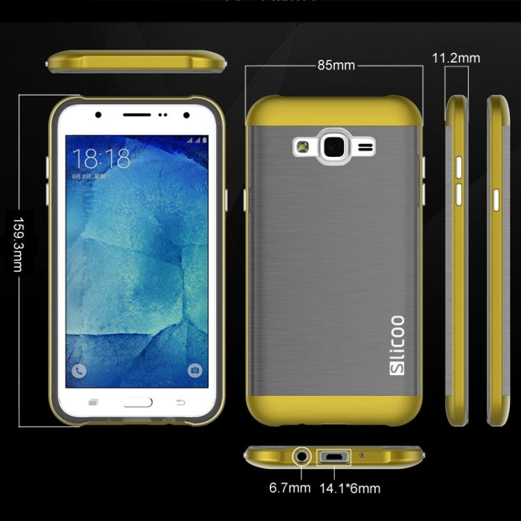 Slicoo Brushed Texture Electroplating Combination Case for Galaxy J1 / J100