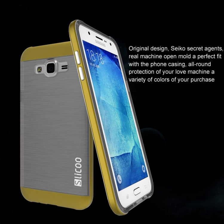 Slicoo Brushed Texture Electroplating Combination Case for Galaxy J1 / J100