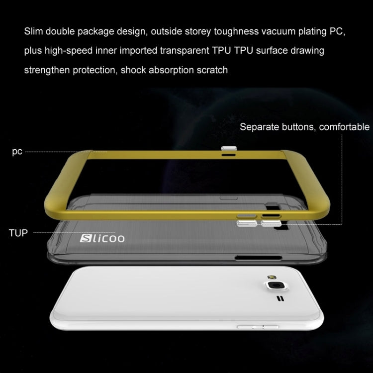 Slicoo Brushed Texture Electroplating Combination Case for Galaxy J1 / J100