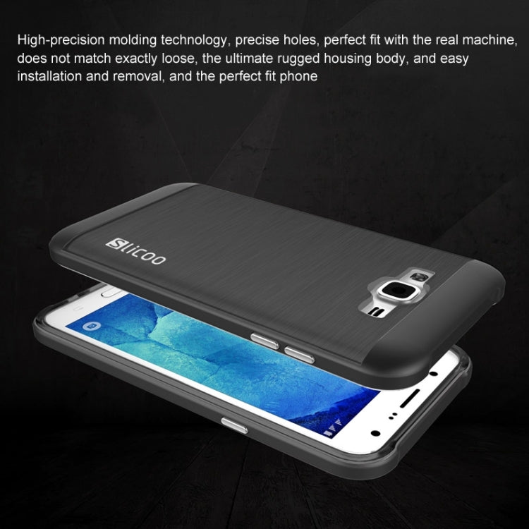 Slicoo Brushed Texture Electroplating Combination Case for Galaxy J5 / J500