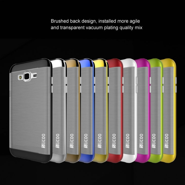 Slicoo Brushed Texture Electroplating Combination Case for Galaxy J5 / J500