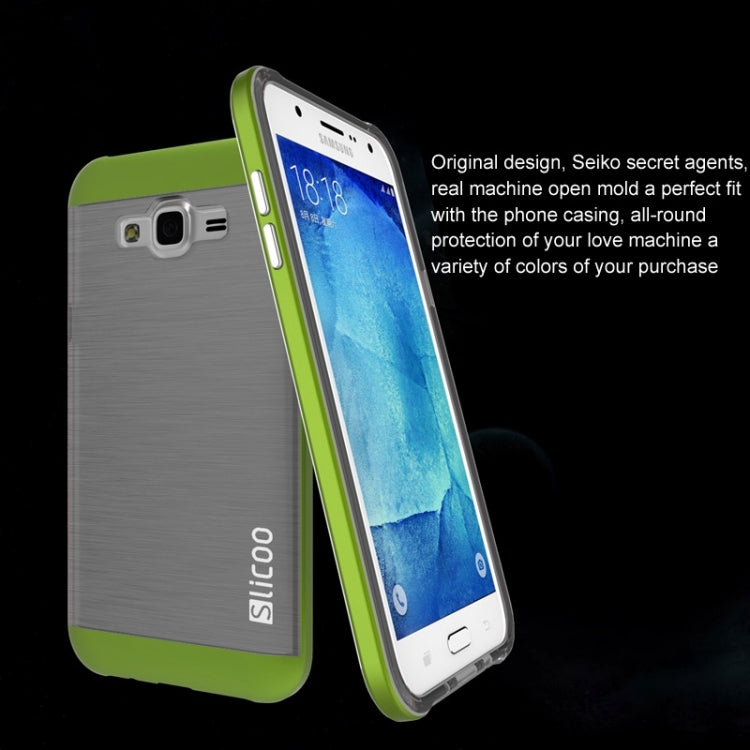 Slicoo Brushed Texture Electroplating Combination Case for Galaxy J5 / J500