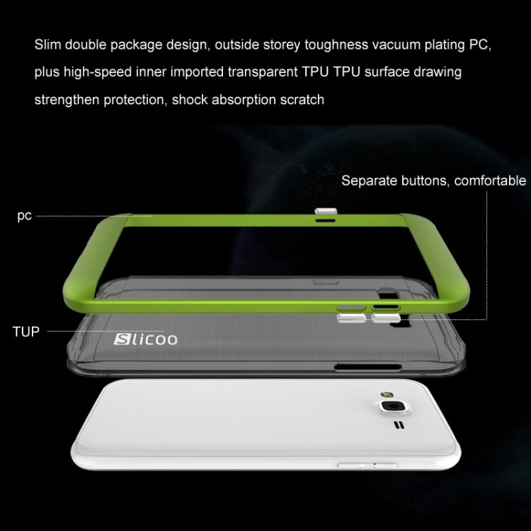 Slicoo Brushed Texture Electroplating Combination Case for Galaxy J5 / J500