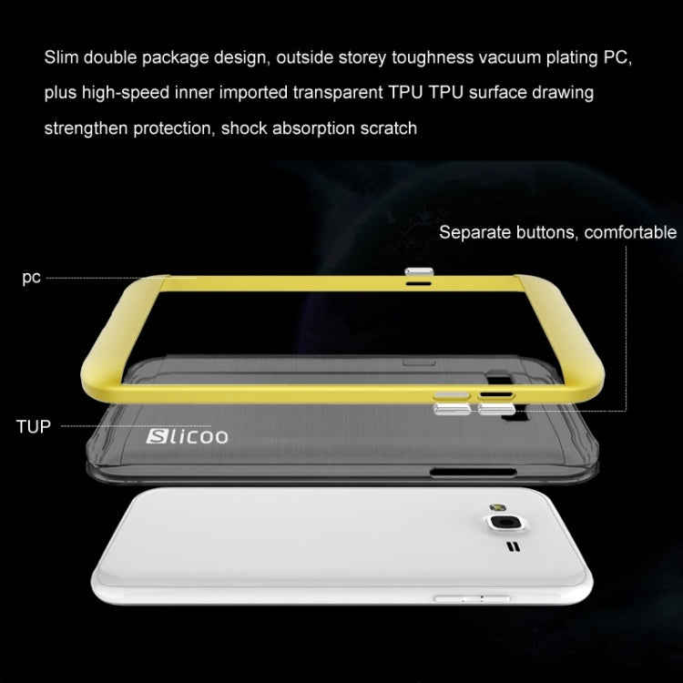 Slicoo Brushed Texture Electroplating Combination Case for Galaxy J5 / J500